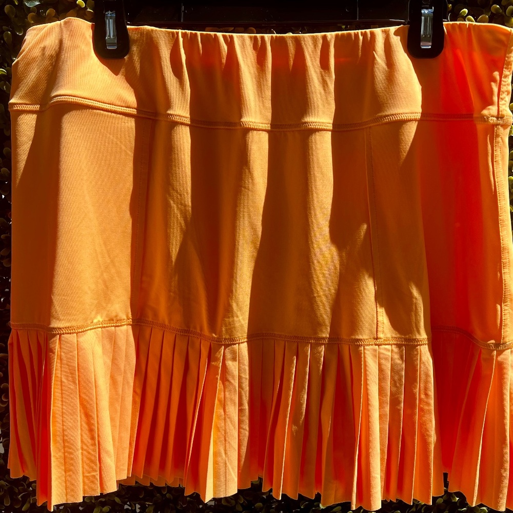 Jofit — Knife-Pleat Skort — Fluorescent Orange — Size Large